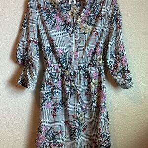 Live 4 Truth Long Sleeve Floral Dress - Black and Pink